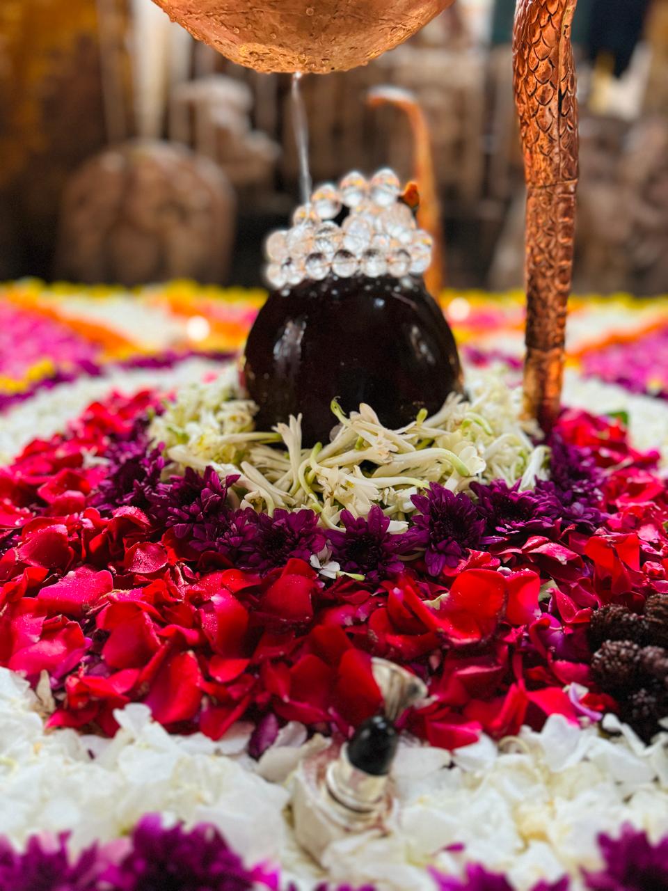 Floral shringar of Bhagwan Omkareshwar