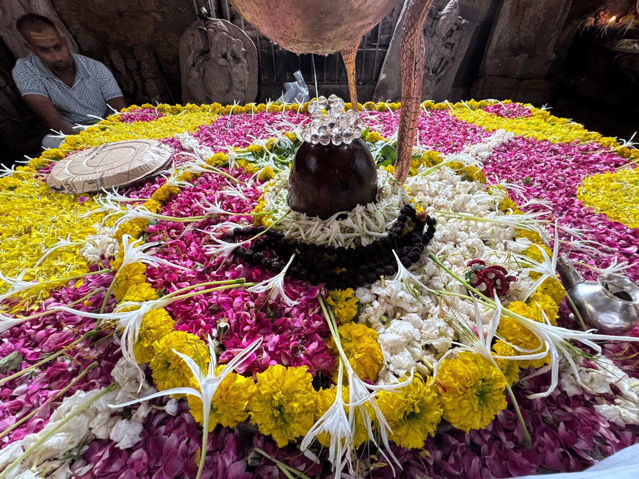 Abhishek and shringar at the Omkareshwar temple