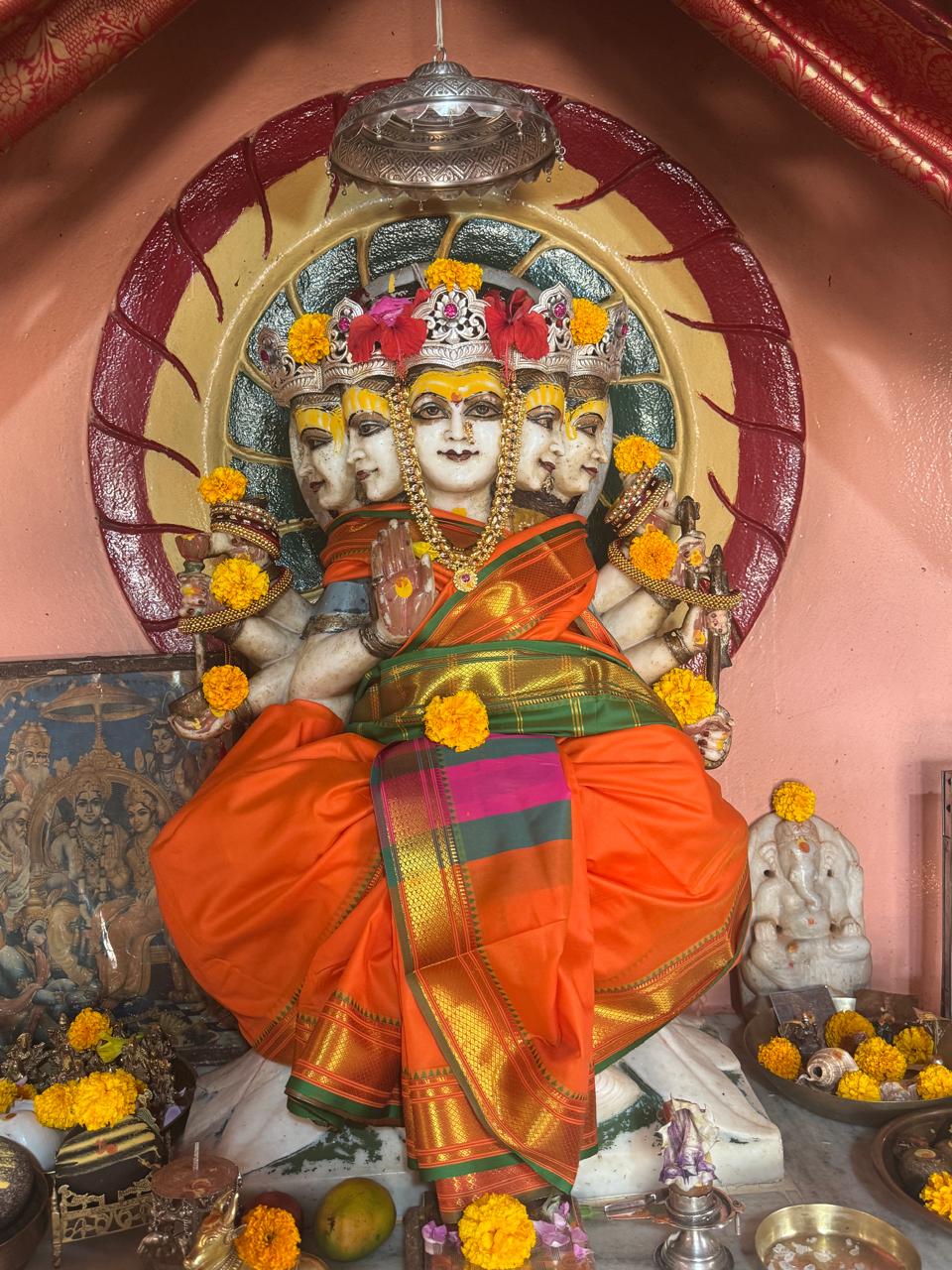 Panchamukhi Vedmata Gayatri murti at Shri Vedmata Gayatri Mandir, Omkareshwar